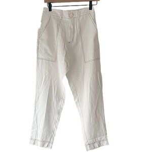 Cortelle Size 36 White Capri Pants